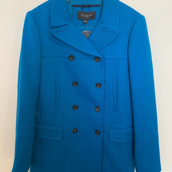 NWT Ann Taylor Long Sleeve Blazer Medium Mid-length Button-front Lined - Picture 2 of 16